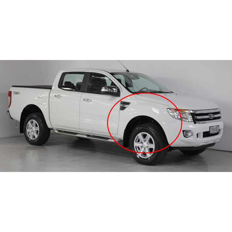 Ford Ranger Front Fender With Side Lamp Hole LH/RH 2012-2015 PAINTED FROZEN WHITE