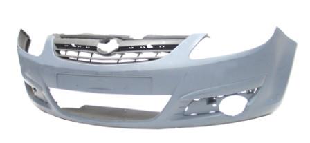 Opel Corsa Front Bumper With Fog Lamp Hole 2007-2013