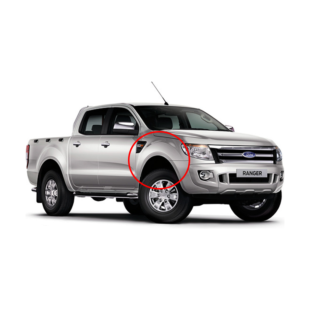 Ford Ranger Front Fender With Side Lamp Hole LH/RH 2012-2015 PAINTED MOONTLIGHT SILVER