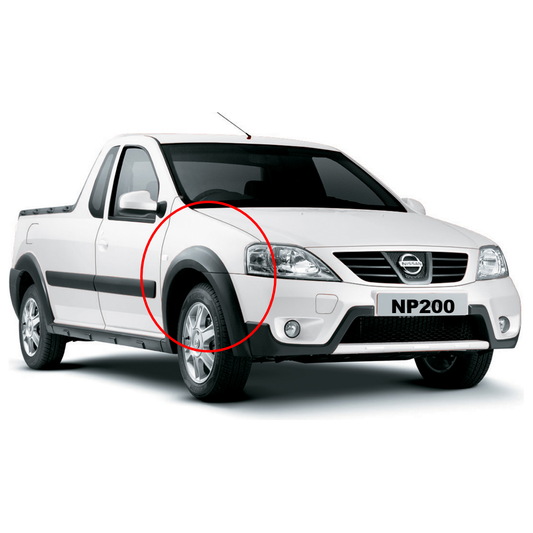 Nissan NP200 PAINTED Front Fender With Side Lamp Hole & Fender Moulding Hole RH/LH 2008+