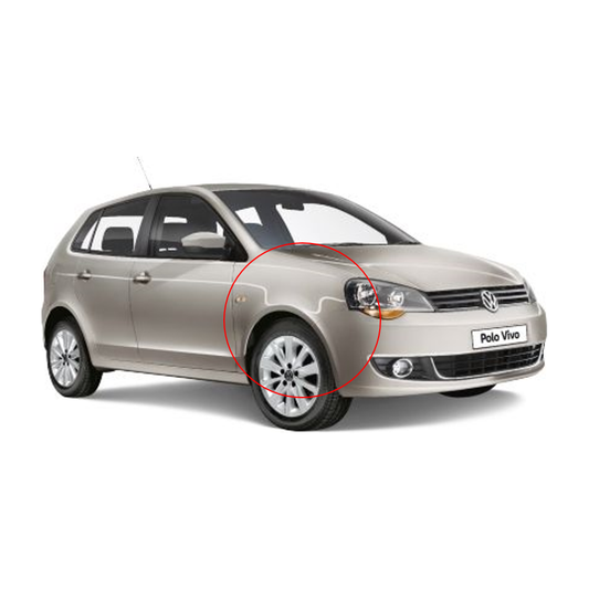 VW Polo Vivo PAINTED Front Fender Unit LH/RH 2010-2014 - REFLEX SILVER
