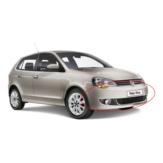 VW Polo Vivo PAINTED Front Bumper With Fog Lamp Hole 2010-2015 REFLEX SILVER